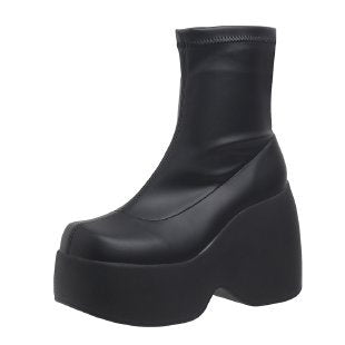 Damen Stiefel Ankle Boots Hoch Plateau Elastisch