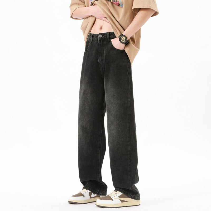 Herren Jeans Bequem Lässig Weite Passform