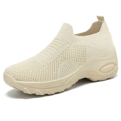 Damen Sneaker Atmungsaktiv Strick Schuhe Komfortabel Flexibel
