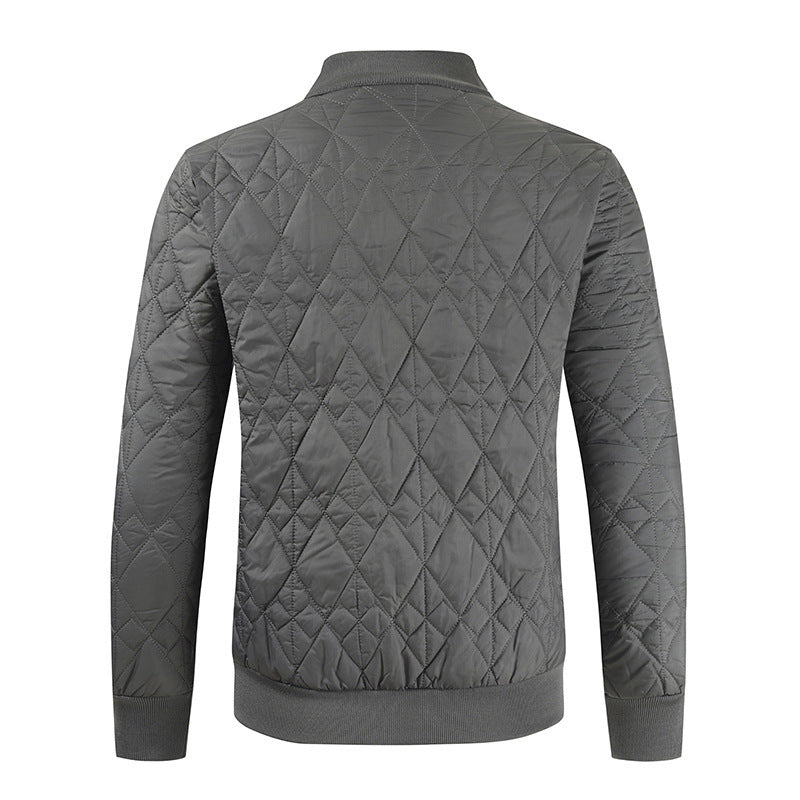 Herren Bomberjacke Warm Wattierte Karomuster Jacke Modern