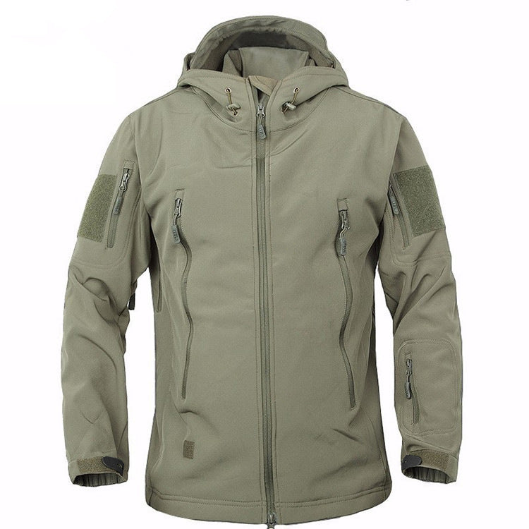 Herren Outdoor-Jacke Warm Isolierend Fleece Reißverschluss Taschen