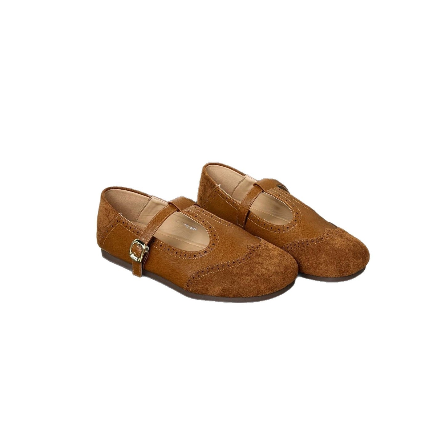 Damen Slipper Elegant mit Verstellbarem Riemen Perforiert