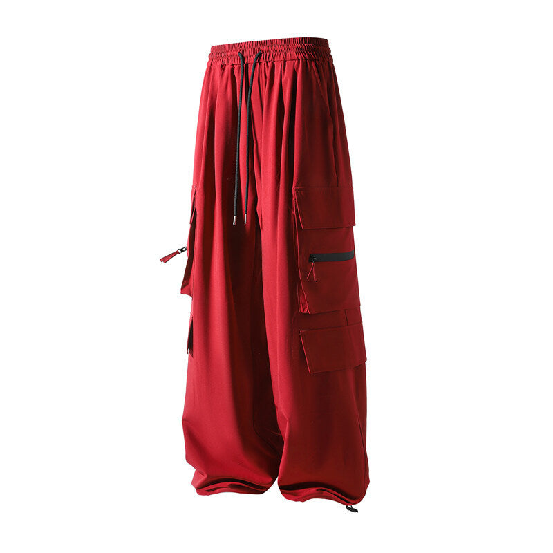 Praktische Unisex Cargo-Hose mit Seitentaschen Elastisch