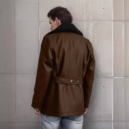 Herren Dufflejacke Modern mit Weichem Kragen und Taschen