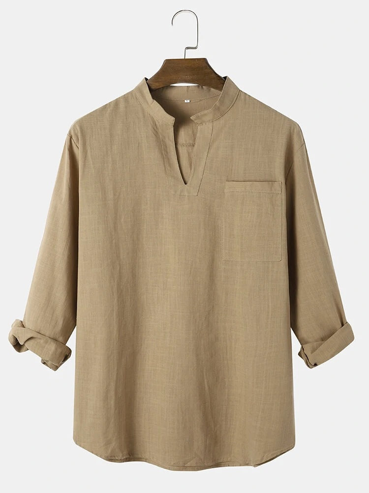 Herren Langarmhemd Elegant Lässig Modern