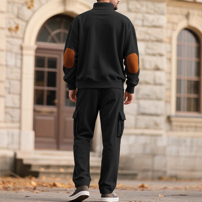 Herren Strickanzug Komfort mit Knöpfen und Taschen Modern