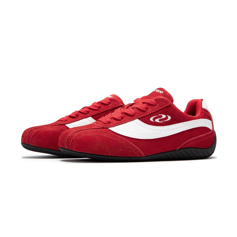 Damen Sneaker Sportlich Robust Wildleder Sohle