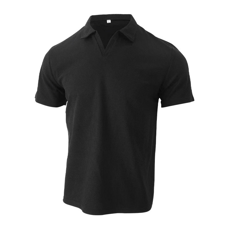 Herren Kurzarm-Shirt mit Textur Optik Berlin Style