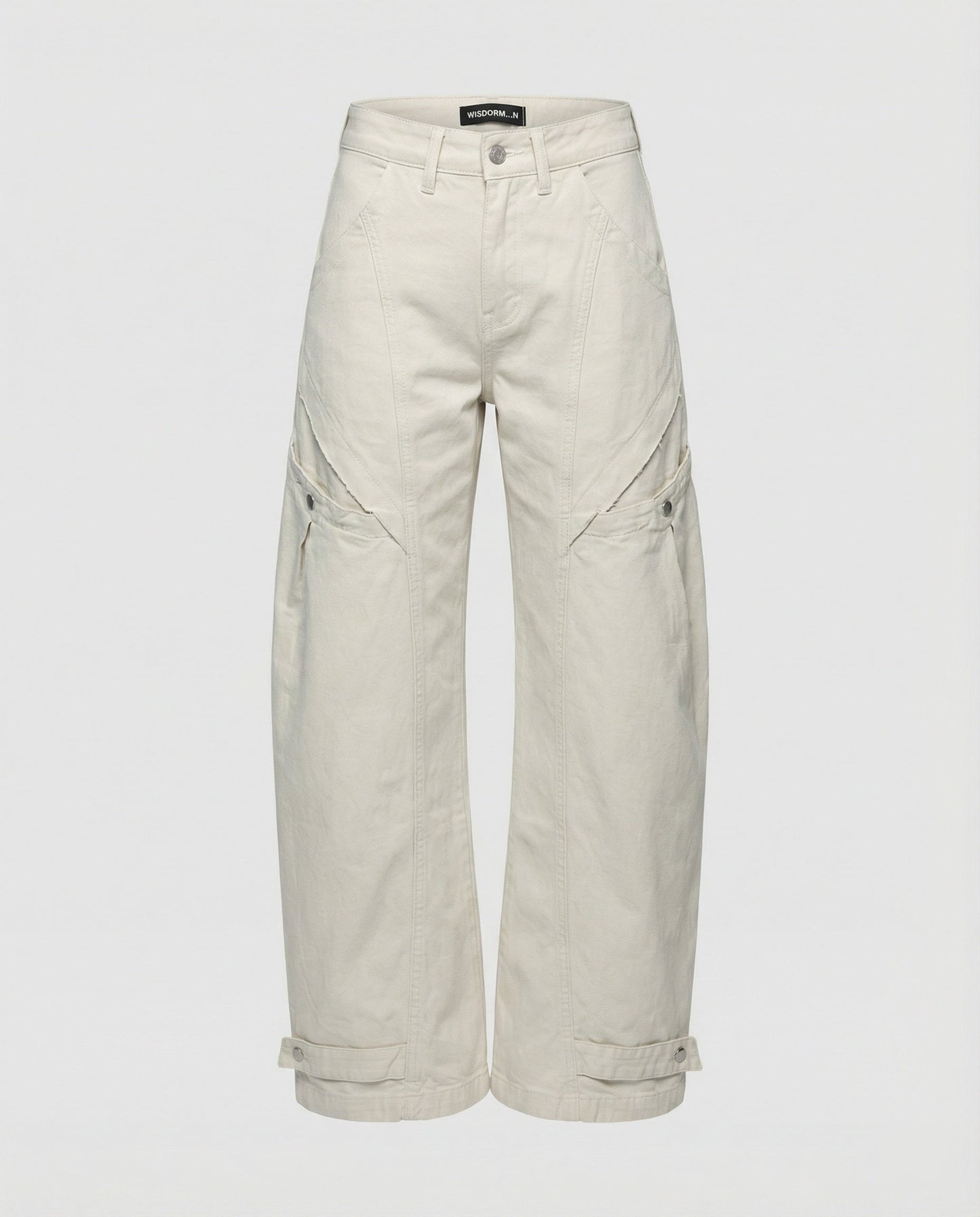 Damen Palazzohose Highwaist mit Klappentaschen und elastischem Saum