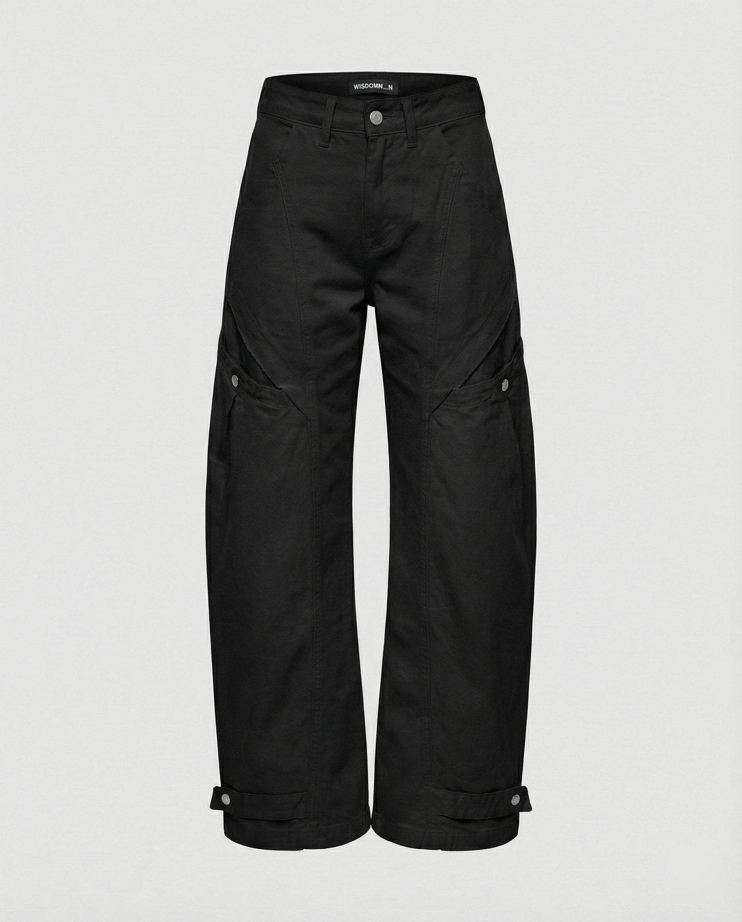 Damen Palazzohose Highwaist mit Klappentaschen und elastischem Saum