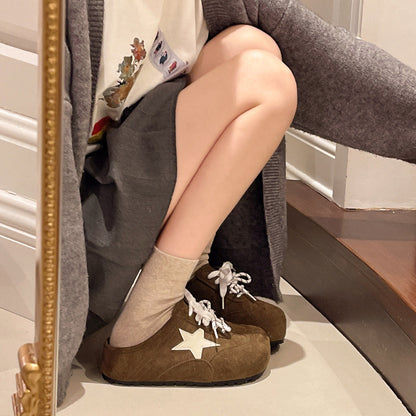 Damen Clogs Bequem Sternemblem Rutschfest