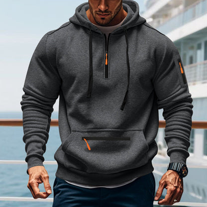 Herren Kapuzenpullover Sportlich Funktional mit Reißverschluss