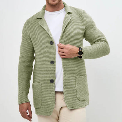 Herren Strickblazer Modern mit praktischen Taschen