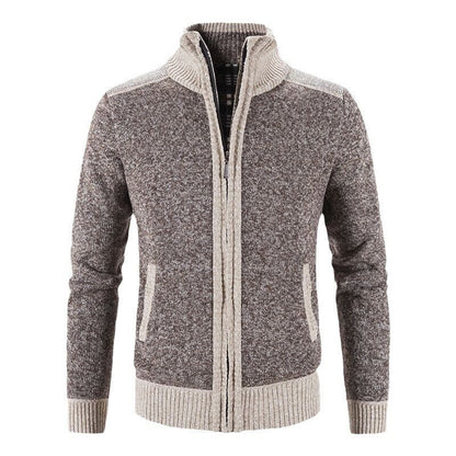Herren Strickjacke Modern Hochgeschlossen Zipper