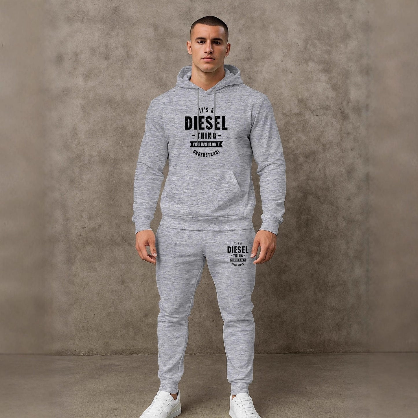 Herren Sweatanzug Sportlich Komfortabel Mit Kapuze