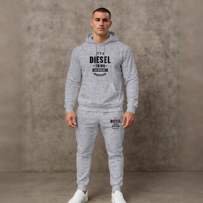 Herren Sweatanzug Sportlich Komfortabel Mit Kapuze