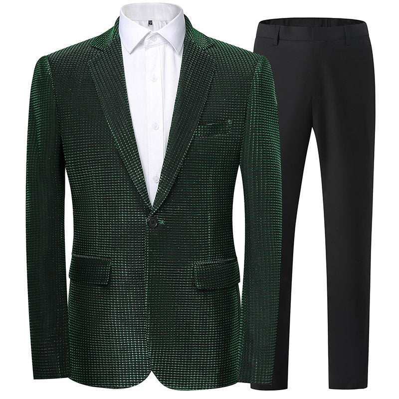 Herren Anzug Glitzer Pailletten Elegant Abend - BerlinGlamour