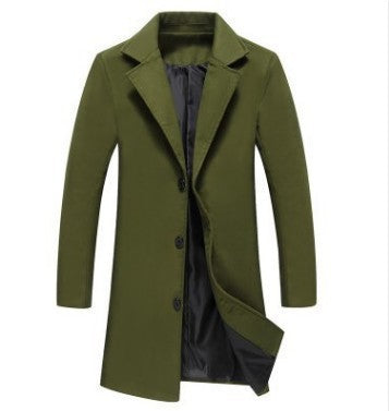 Herren Wollmantel Modern Schnitt Warm Elegant