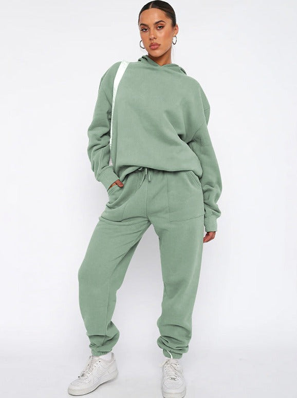 Kuscheliges Hoodie Jogger Set Damen Weich