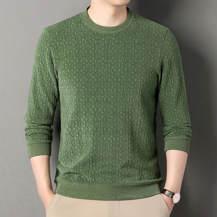 Herren Strickpullover Modern 3D Muster Hochwertig - BerlinGlamour