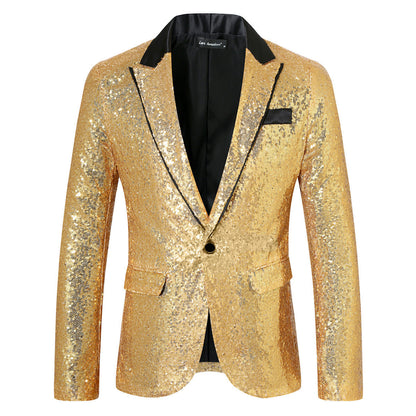 Paillettenblazer Herren Glamour Jacke Glitzer