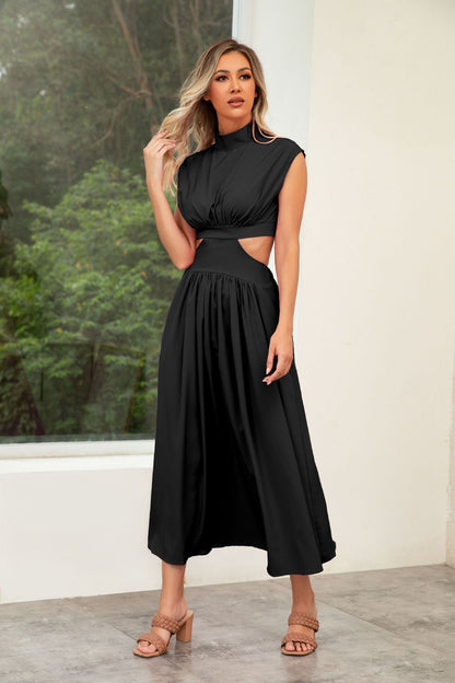Sommerkleid Damen Cut-Out Halskragen Modern