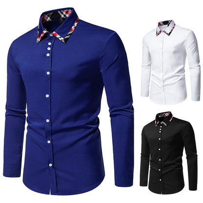 Herren Langarmhemd Elegantes Karo Hemd Modern - BerlinGlamour
