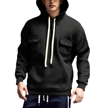 Herren Kapuzenpullover Modern mit Taschen Hochkragen