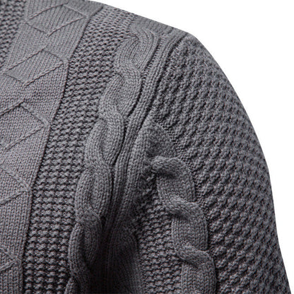 Herren Strickjacke Strukturiert Reißverschluss Modern
