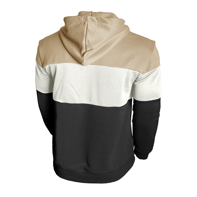 Herren Kapuzenpullover Modern Blockfarben Design