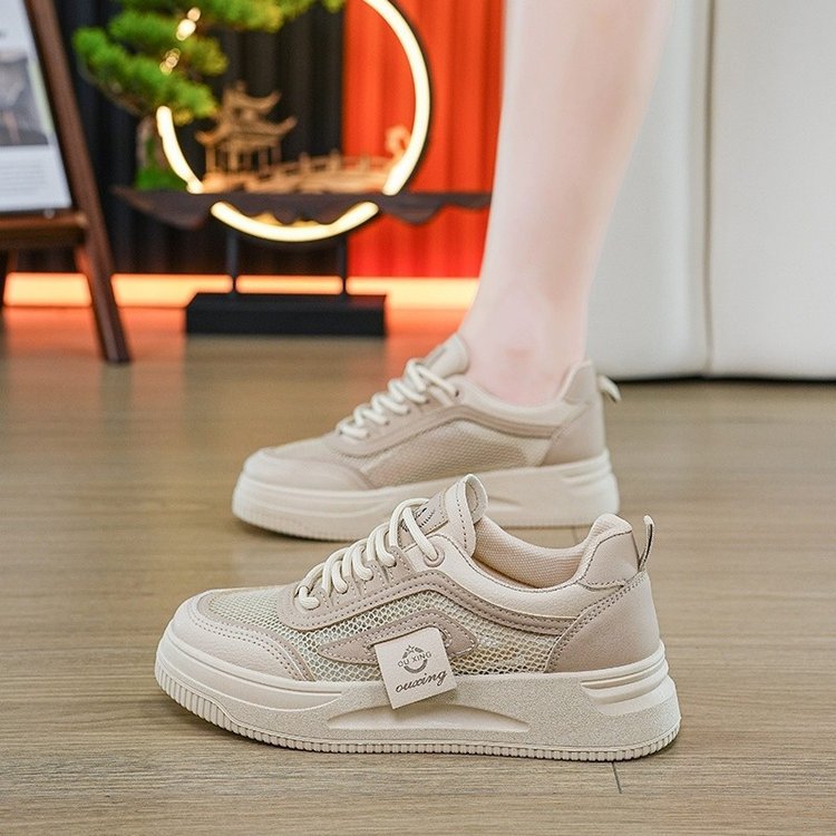 Damen Sneaker Atmungsaktiv Mesh Laufsohle Rutschfest