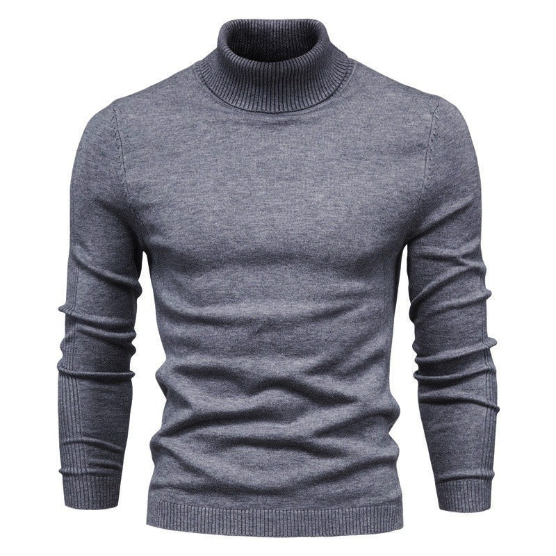 Herren Rollkragenpullover Fein Strick Elegante Optik