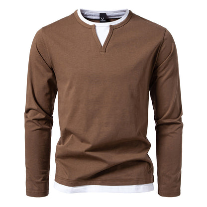 Herren Langarmshirt Moderner Kragen Trendy Berlin