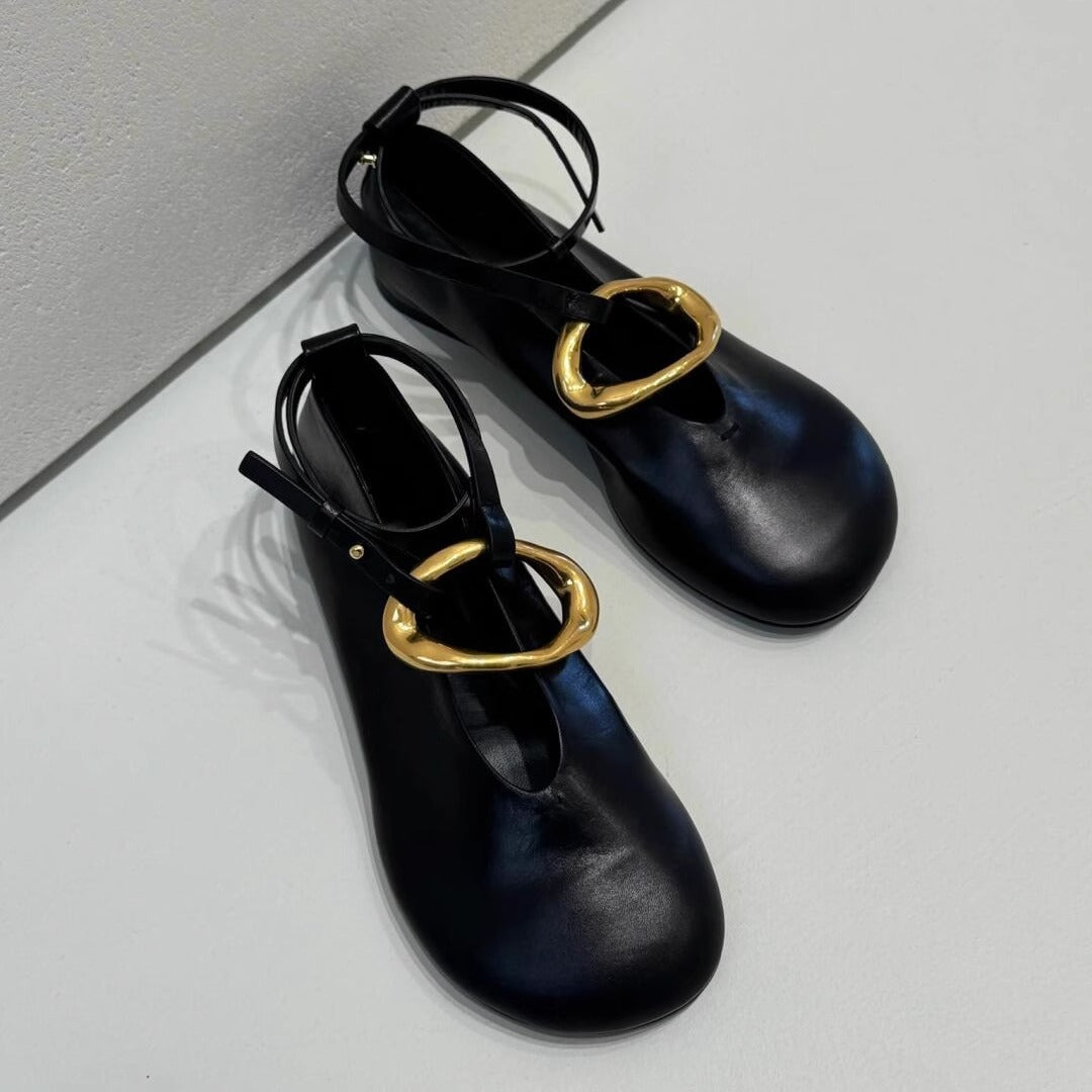 Damen Slingback Ballerinas Elegante Schuhe mit Schnalle - BerlinGlamour