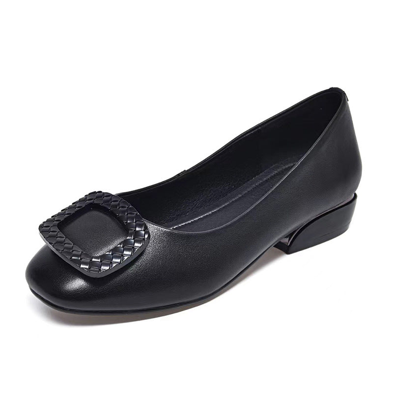 Damen Ballerinas Klassisch Schnallen Design Schuhe