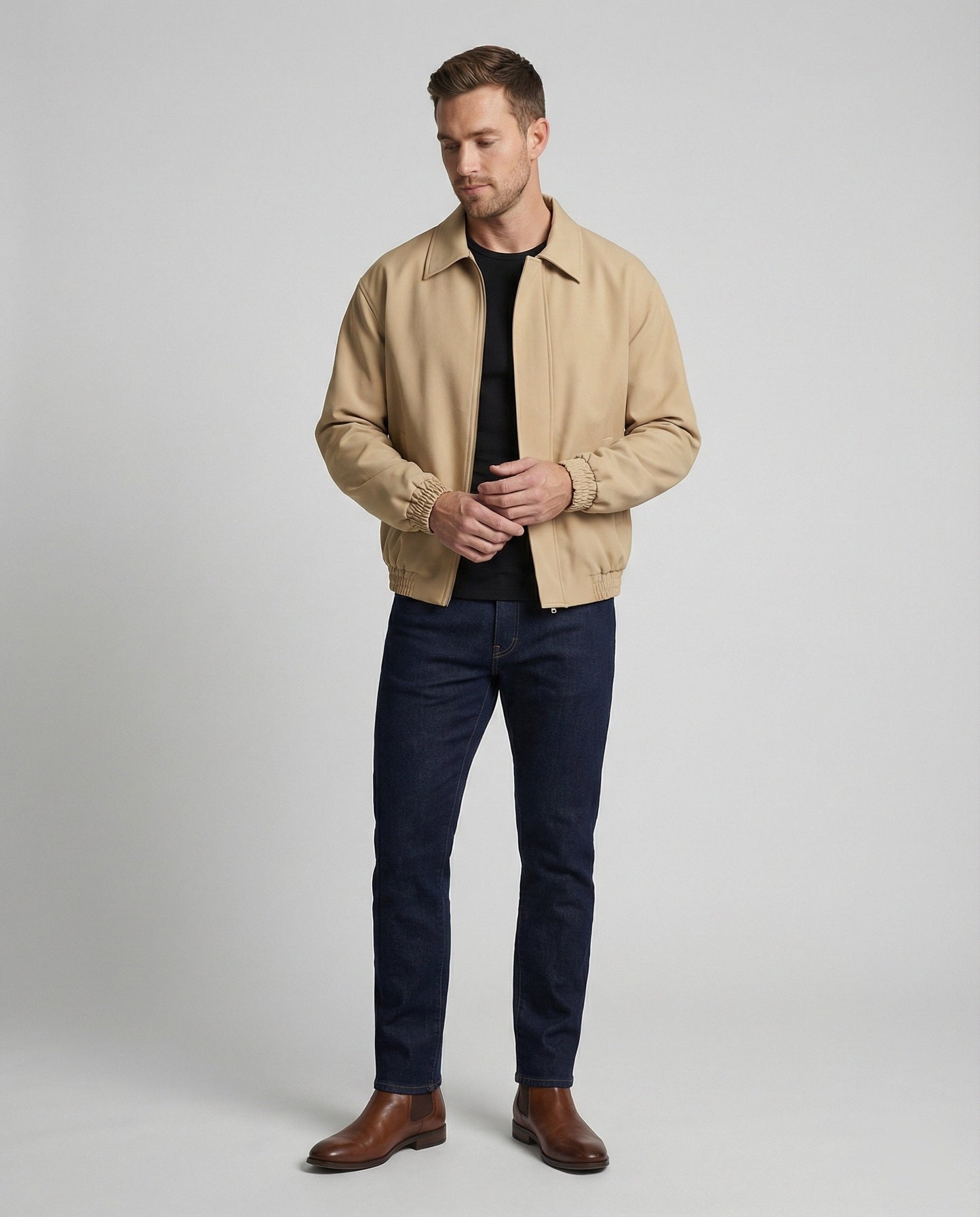 Herren Blazer Jacke Kurz Retro American Style