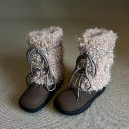 Damen Winterboots Warm Weich Kunstfell Rutschfest