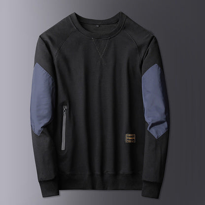 Herren Sweatshirt Sportlich Kontrast Ärmel Trendy