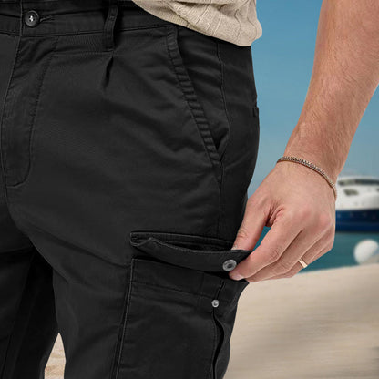 Herren Cargo-Hose Bequem Elastisch Große Taschen