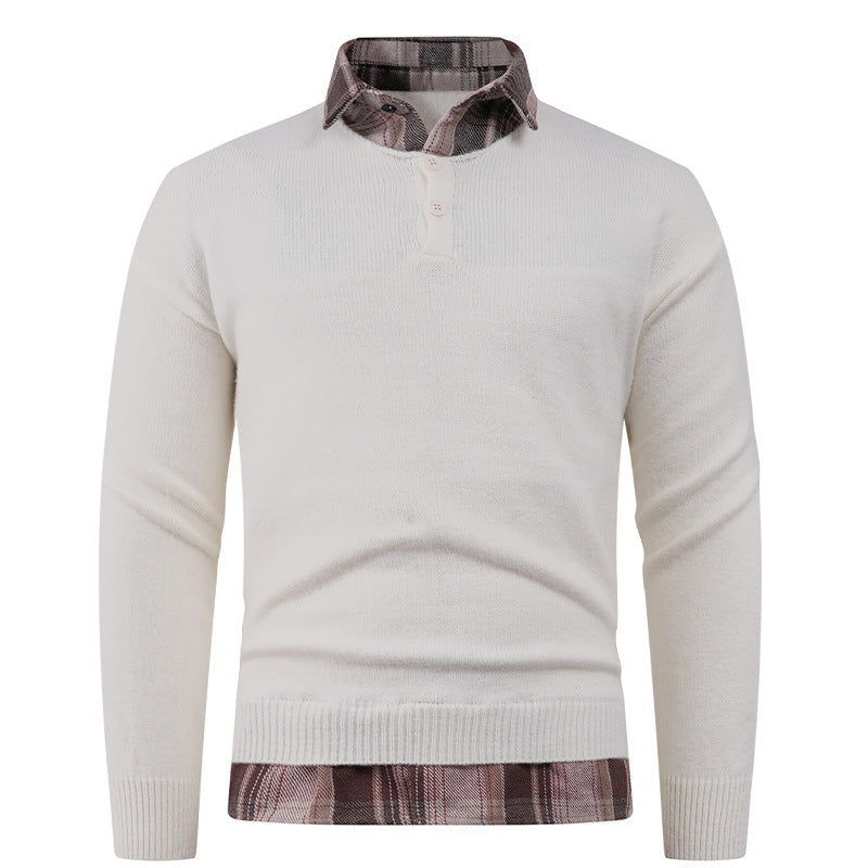 Herren Pullover Mit Hemdkragen Elegantes Design