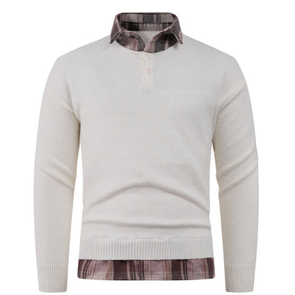 Herren Pullover Mit Hemdkragen Elegantes Design