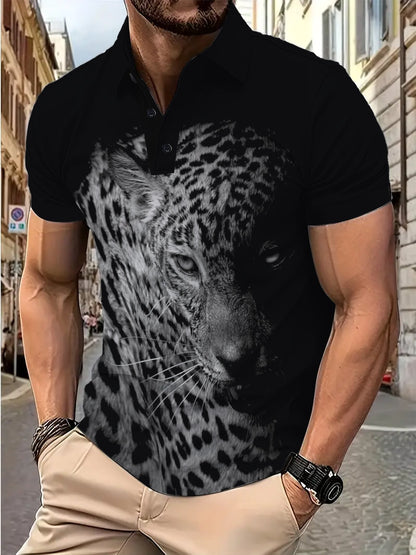 Herren Poloshirt Tiermotiv Berlin Glamour Style