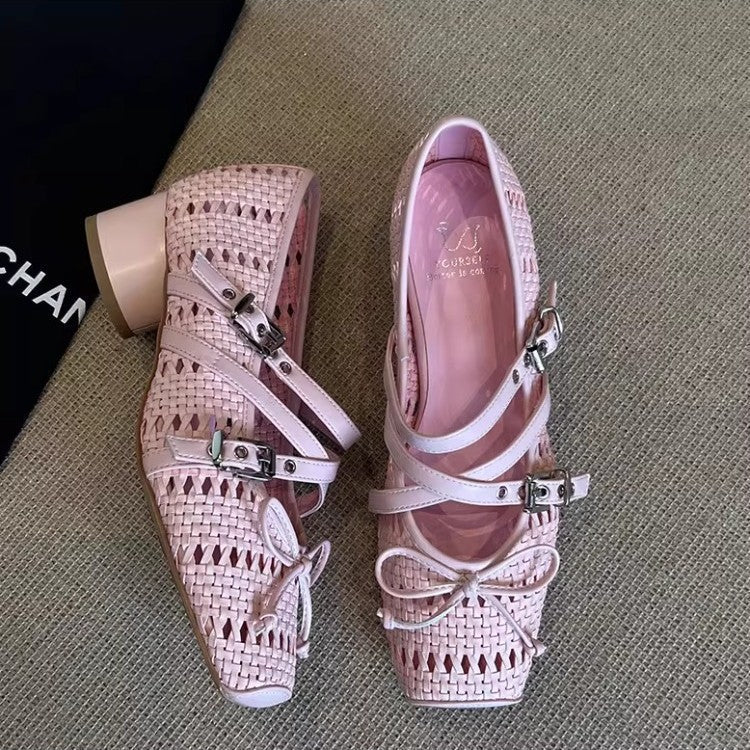 Elegante Slingback Schuhe Damen mit geflochtenem Design