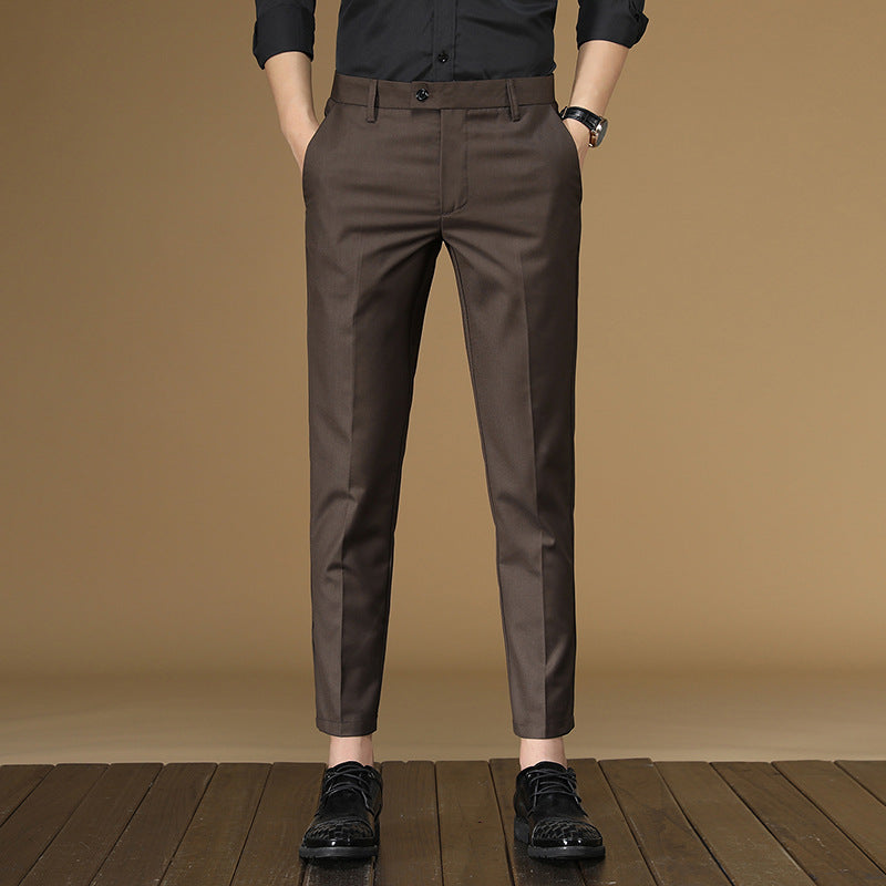 Herren Anzughose Slim Fit mit feiner Struktur