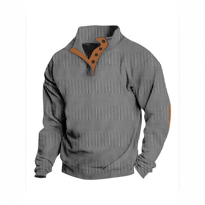 Herren Pullover Modern Strukturiert Kragen Trendy
