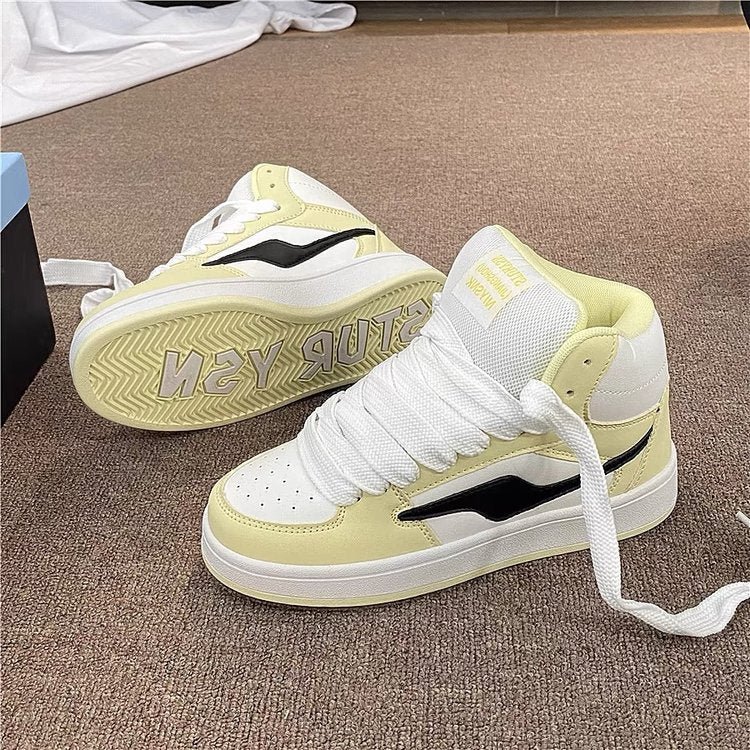 Damen Sneaker Sportlich Atmungsaktiv Hochschnitt