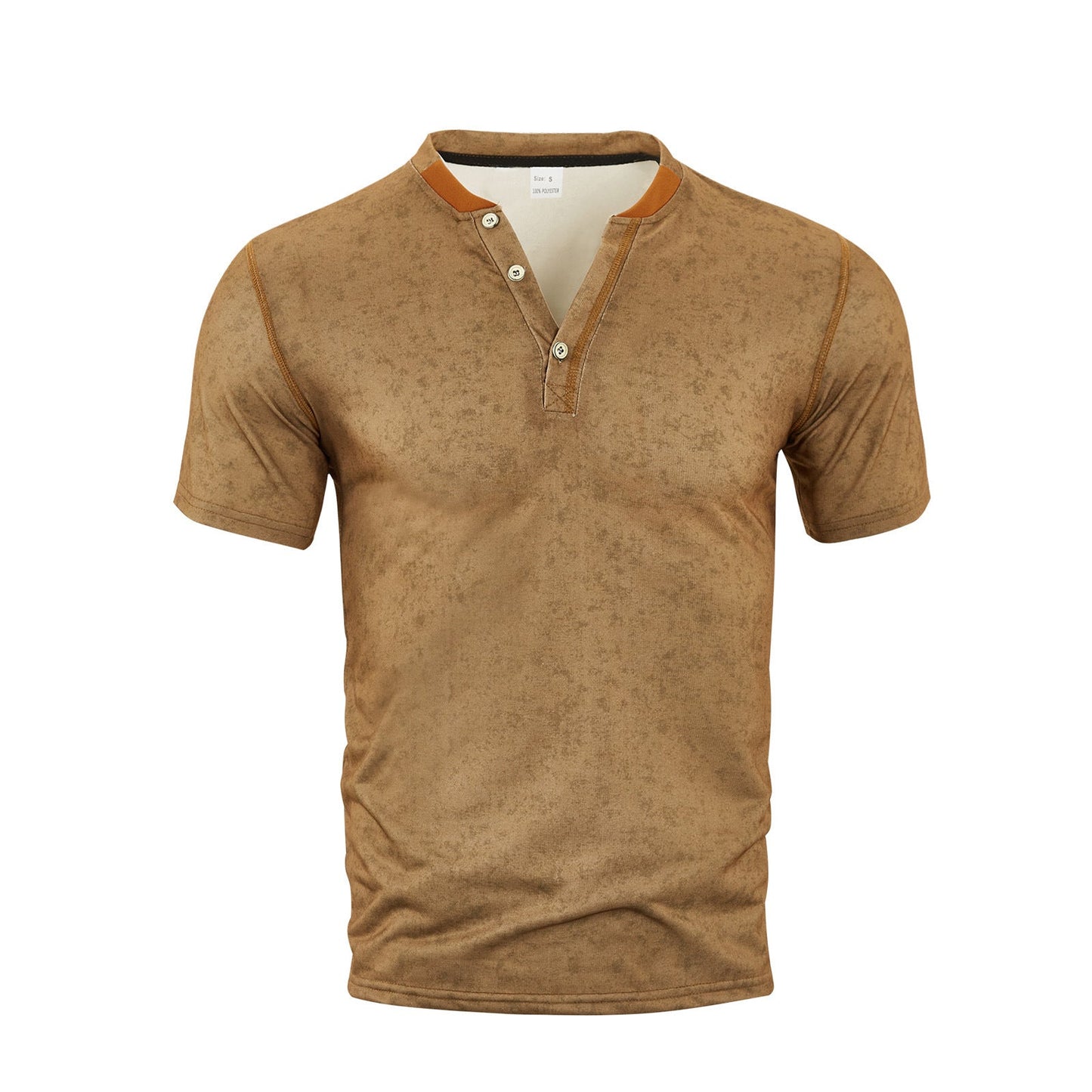 Herren Polohemd Kurzarm Modern mit Knöpfen und Flachkragen