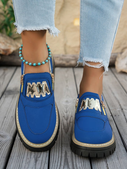Damen Slipper Sportlich Glänzend Rutschfest