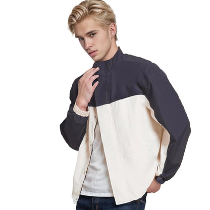 Herren funktonale Übergangsjacke mit hohem Kragen Berlin-Glamour.