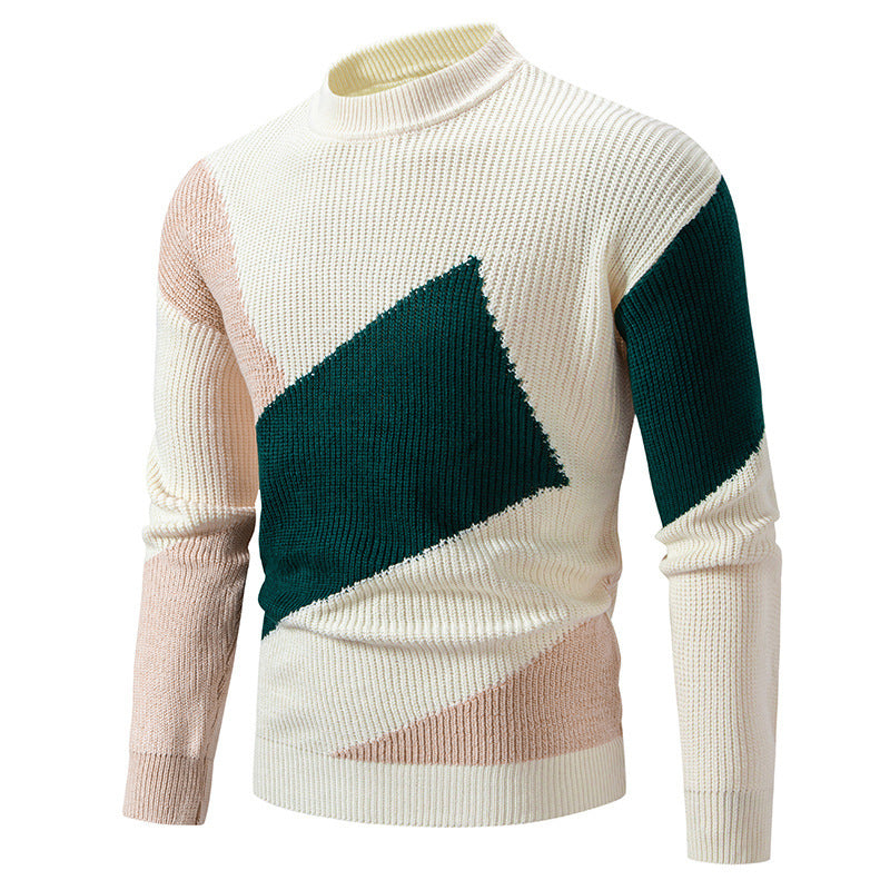 Herren Rollkragenpullover Modern Grafik Design Trendy
